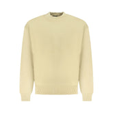 Beige Cotton Men Sweater